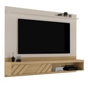 Breves Tv Wall Panel - Oak/ Off White