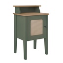 Brusque End Table - Mint/ Oak