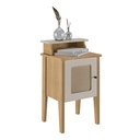 Brusque End Table - Oak/ Off White