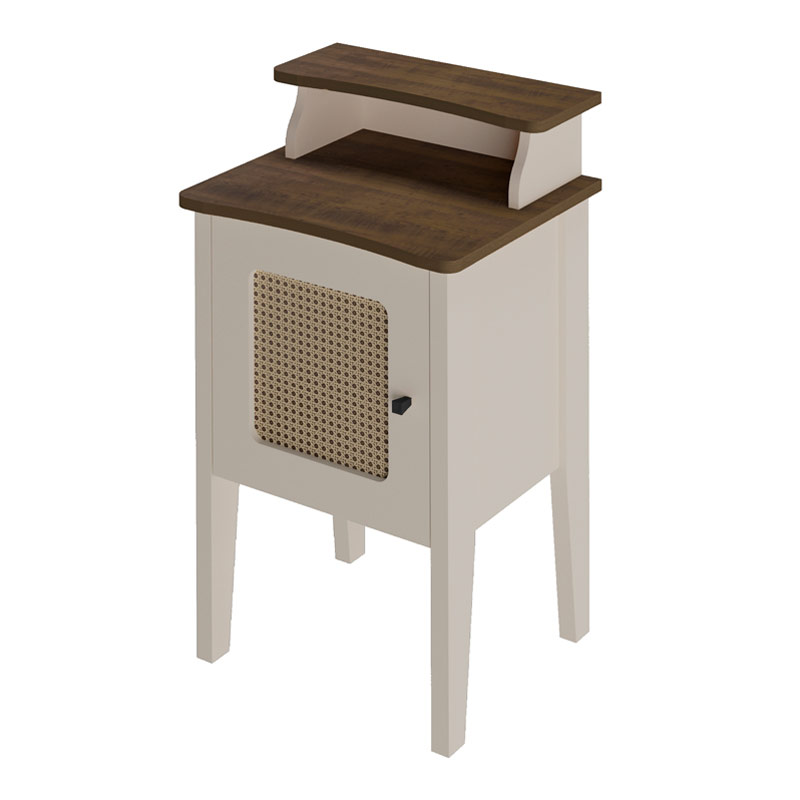 Brusque End Table - Pine/ Off White