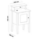 Brusque End Table - Pine/ Off White