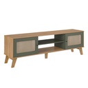 Brusque Tv Stand - Oak/ Mint