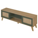 Brusque Tv Stand - Oak/ Mint