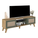 Brusque Tv Stand - Oak/ Mint