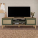 Brusque Tv Stand - Oak/ Mint