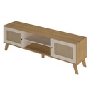 Brusque Tv Stand - Oak/ Off White