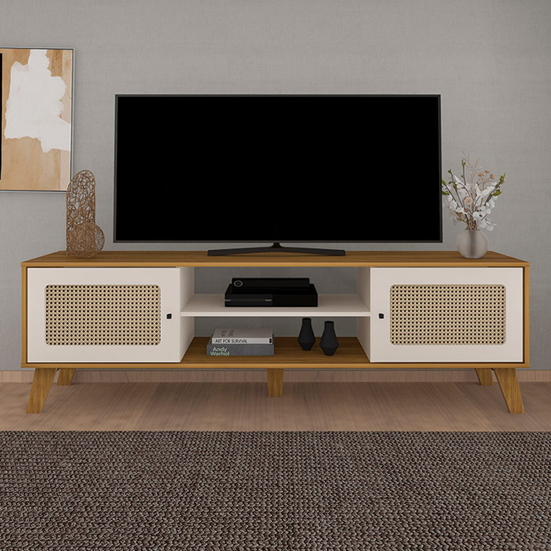 Brusque Tv Stand - Oak/ Off White