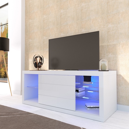 Aspen TV Unit, White Gloss