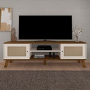 Brusque Tv Stand - Pine/ Off White