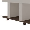 Camaragibe Tv Stand - Walnut/ Off White