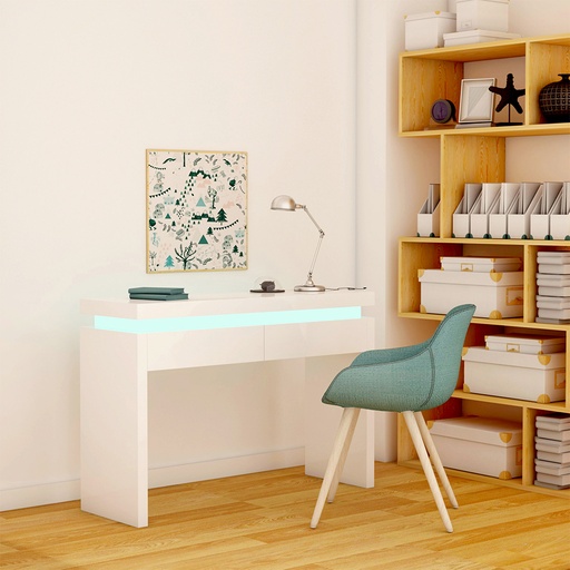 Aspen Desk, White High Gloss