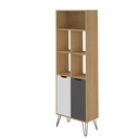 Conselheiro Bookcase - Oak/ Graphite/ White 