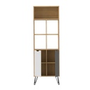 Conselheiro Bookcase - Oak/ Graphite/ White 