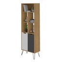 Conselheiro Bookcase - Oak/ Graphite/ White 