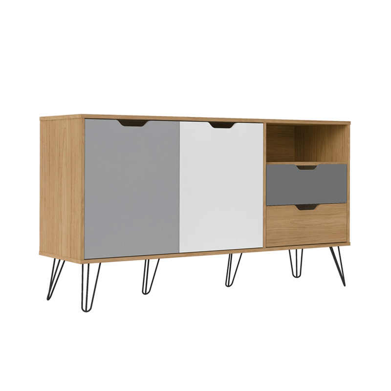 Conselheiro Buffet - Oak/Graphite/White/Silver