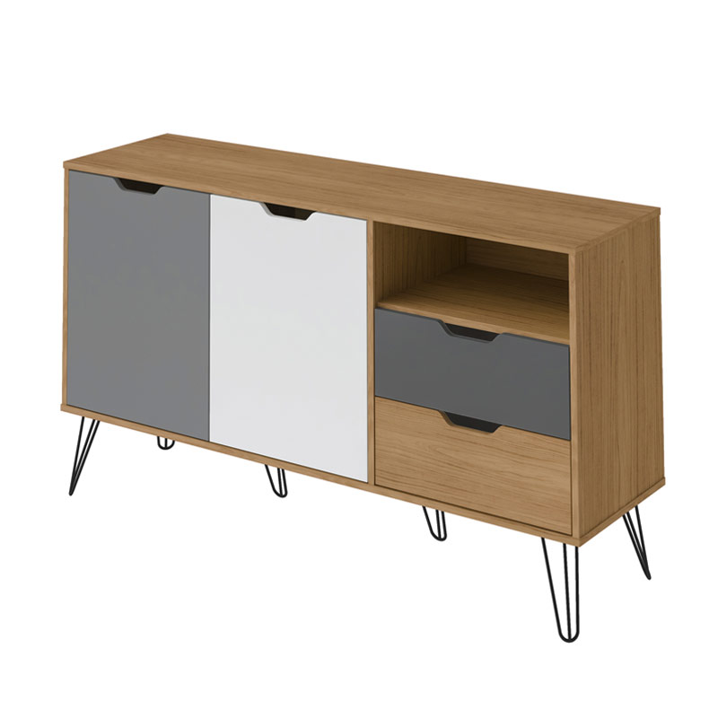 Conselheiro Buffet - Oak/Graphite/White/Silver