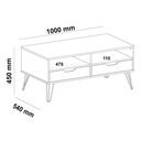 Conselheiro Coffee Table - Oak/Graphite/White