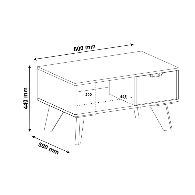 Coronel Grande Coffee Table - Cedar/ Off White