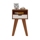 Coronel Grande End Table - Cedar/ Off White