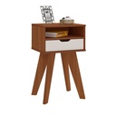 Coronel Grande End Table - Cedar/ Off White