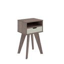 Coronel Grande End Table - Cinnamon/ Off White