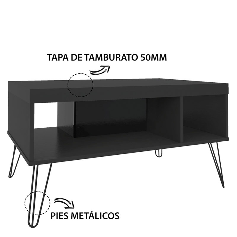 Cubatao Grande Coffee Table - Black