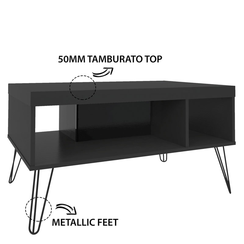 Cubatao Grande Coffee Table - Black