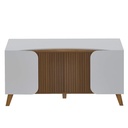 Ferraz Buffet - Off White/ Slatted Pine