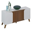 Ferraz Buffet - Off White/ Slatted Pine