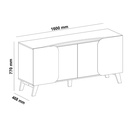 Ferraz Buffet - Off White/ Slatted Pine