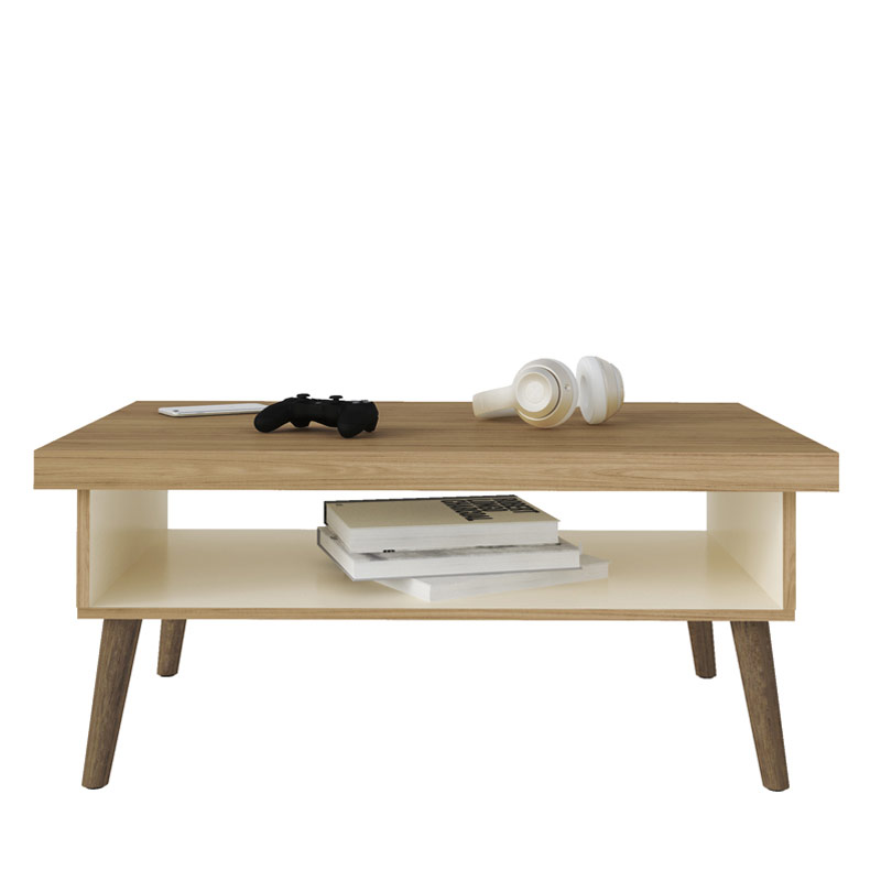 Francisco Coffee Table - Oak/ Off White