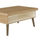 Francisco Coffee Table - Oak/ Off White