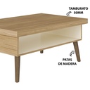 Francisco Coffee Table - Oak/ Off White