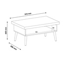 Francisco Coffee Table - Oak/ Off White