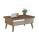 Francisco Coffee Table - Pine/ Off White