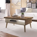 Francisco Coffee Table - Pine/ Off White