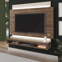 Garanhuns Tv Wall Panel - Pine/ Off White