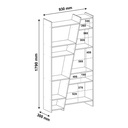 Itaituba   Bookcase - Pine/ Off White