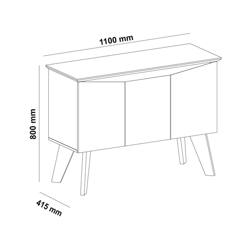 Jau Buffet - Oak/ Graphite