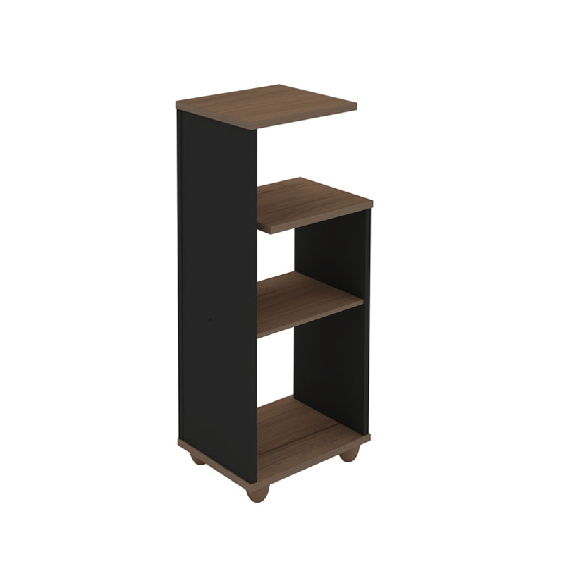 Jequie Claros End Table - Walnut/ Black