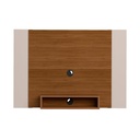 Lages Tv Wall Panel - Cedar-Cedar/ Off White