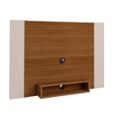 Lages Tv Wall Panel - Cedar-Cedar/ Off White