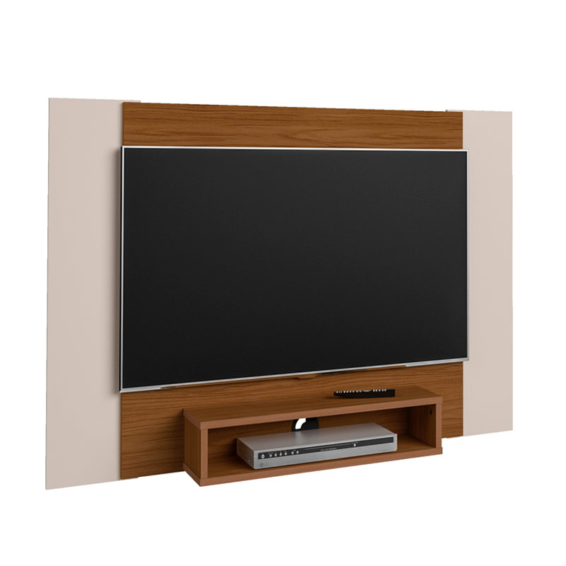 Lages Tv Wall Panel - Cedar-Cedar/ Off White