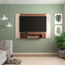 Lages Tv Wall Panel - Cedar-Cedar/ Off White