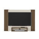 Lages Tv Wall Panel - Pine-Slatted Pine/ Off White