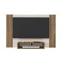 Lages Tv Wall Panel - Pine-Slatted Pine/ Off White