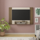 Lages Tv Wall Panel - Pine-Slatted Pine/ Off White