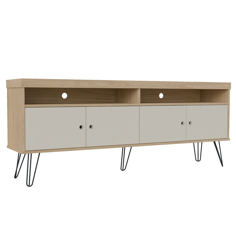 Linhares Tv Stand - Oak/ Off White