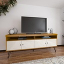 Linhares Tv Stand - Oak/ Off White