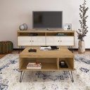 Linhares Tv Stand - Oak/ Off White